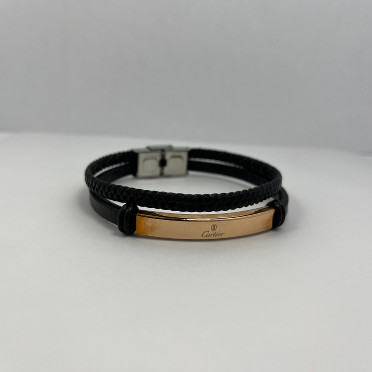 دستبند چرم مردانه کارتیه