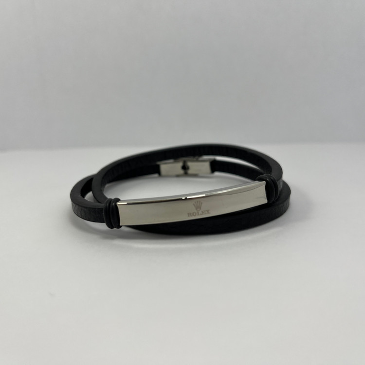 دستبند چرم مردانه رولکس